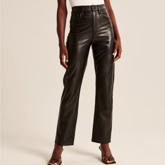 BROWN - Abercrombie leather pants *see picture* - Picture 1 of 4